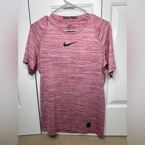 Nike Pro Dri-fit Red Workout Short Sleeve Shirt (Men’s Size Small)
